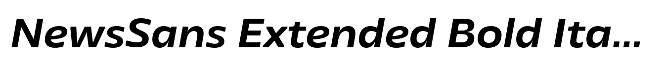 NewsSans Extended Bold Italic